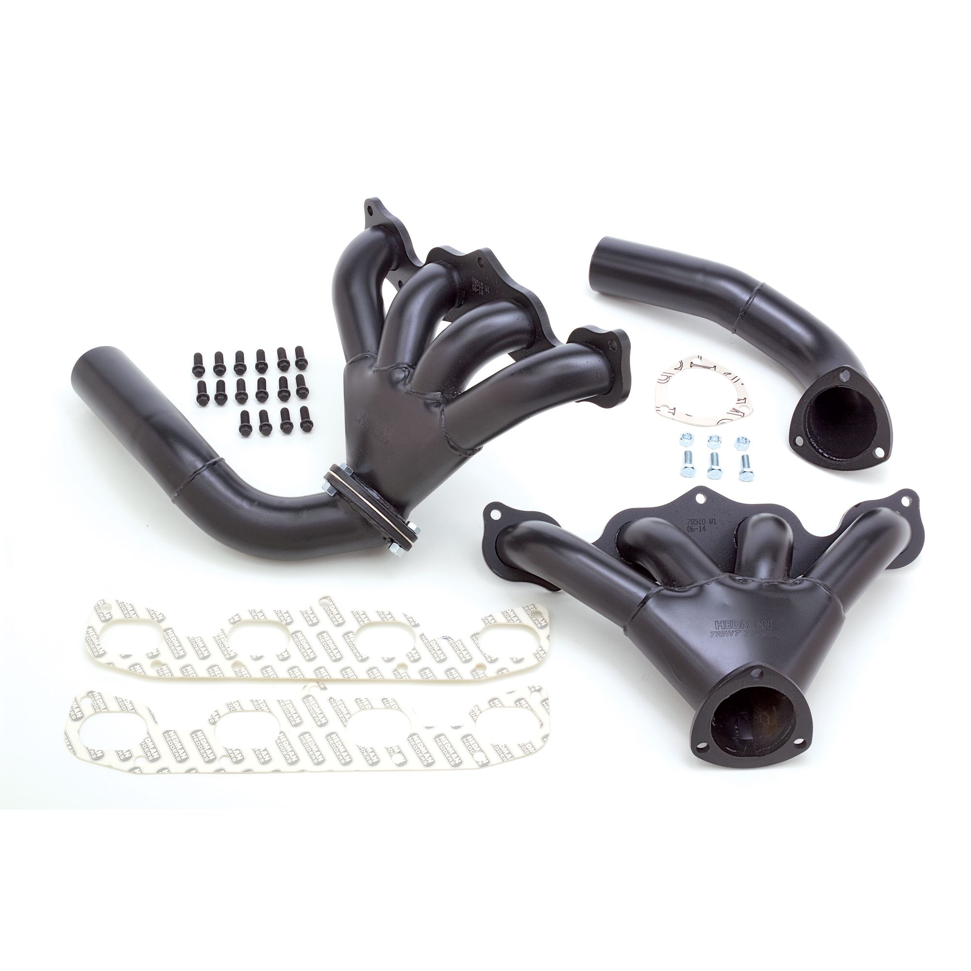 HEDMAN HEDDERS 392 HEMI TIGHT TUBE STREET ROD HEADERS- BLACK MAXX