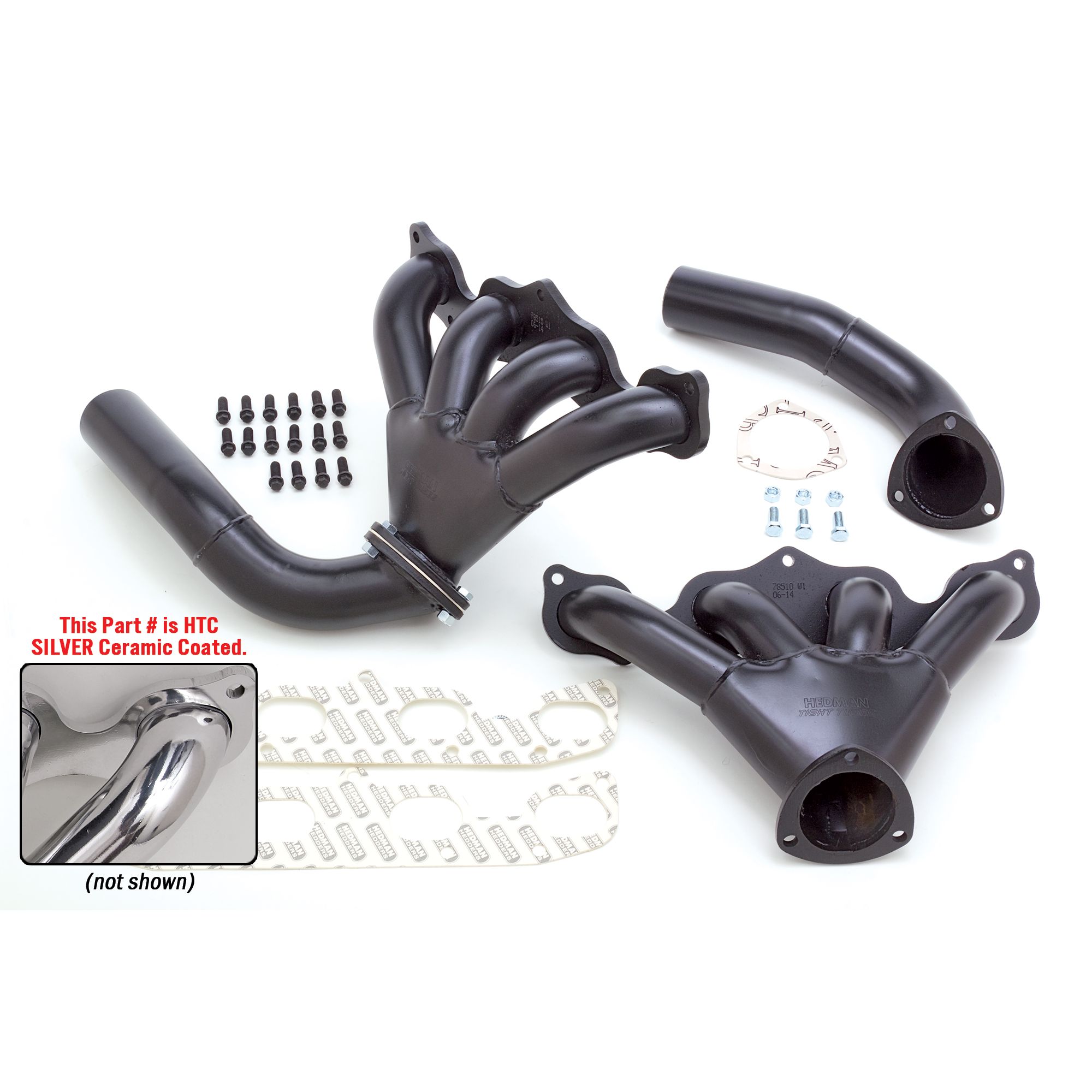 HEDMAN HEDDERS 392 HEMI TIGHT TUBE STREET ROD HEADERS- HTC COATED