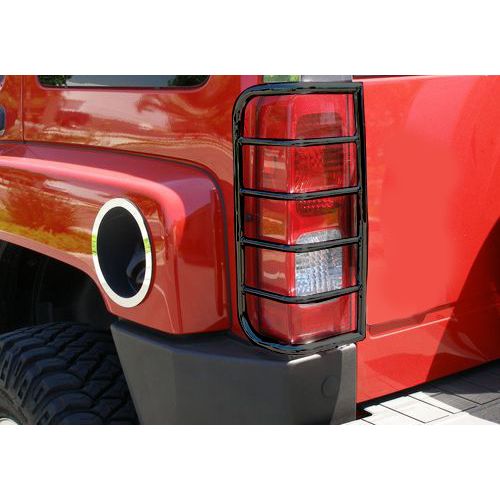 Black Horse Off Road Tail Light Guards Black Steel 7G020206A
