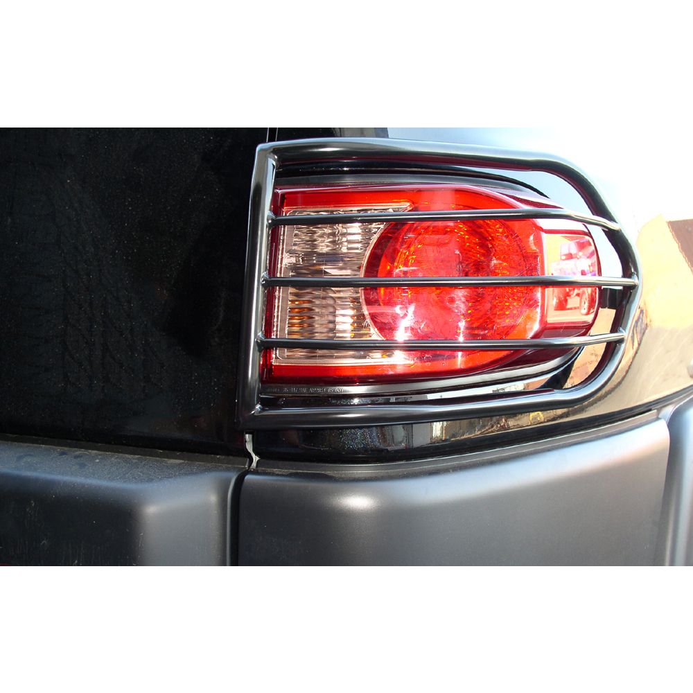 Black Horse Off Road Tail Light Guards Black Steel 7G098606A