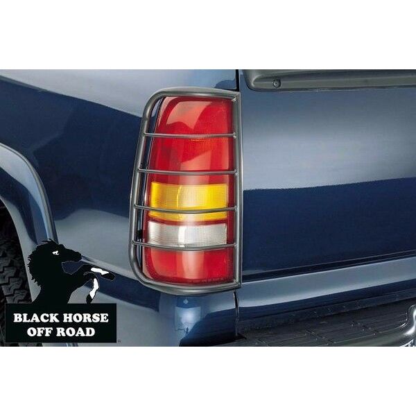 Black Horse Off Road Tail Light Guards Semi-Glossy-Black Steel 7GJ15A