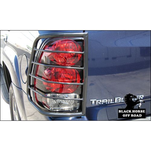 Black Horse Off Road Tail Light Guards Black Steel 7GR15A