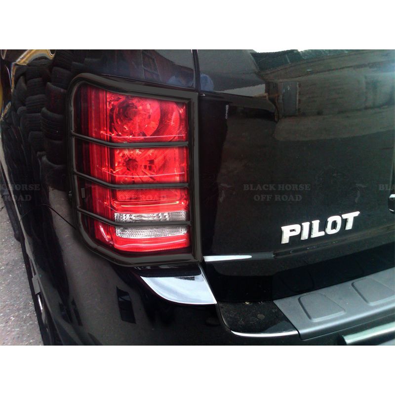 Black Horse Off Road Tail Light Guards Black Steel 7H1409A