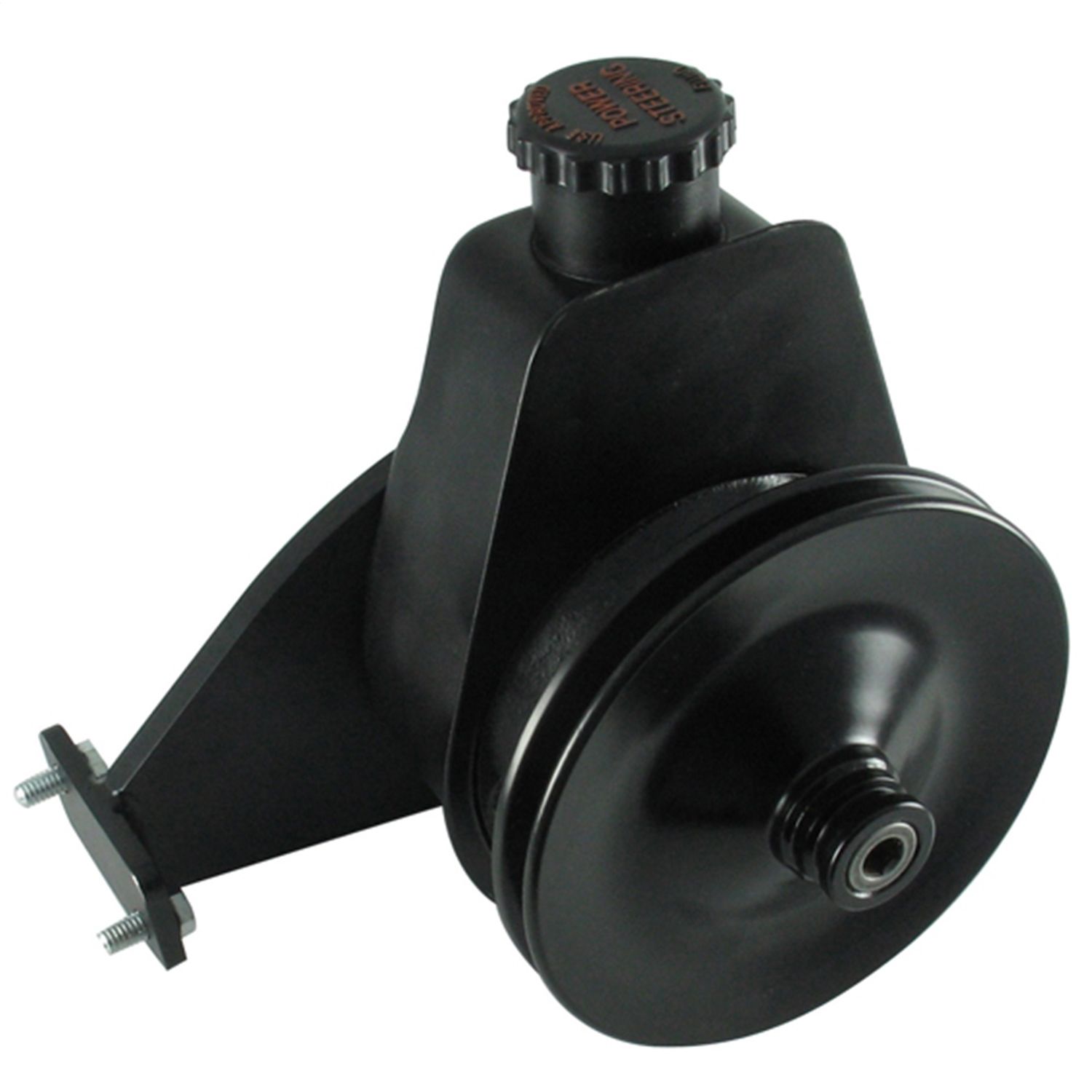 Borgeson - Power Steering Pump Kit - P/N: 800334 - Ford power steering pump upgrade. Fits Ford I-6 200/250. Includes pump, bracket, pulley and hardware. Painted black.