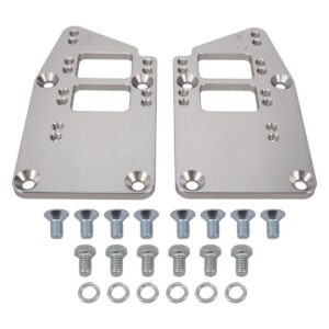 Engine Mount Adapter Plate; Aluminum LT Gen V to SBC/BBC; Black