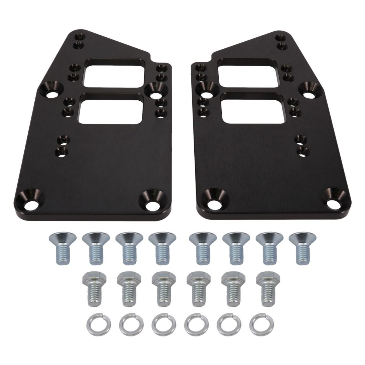 Engine Mount; Solid Steel; SBC/BBC; Black (Sold Individually)