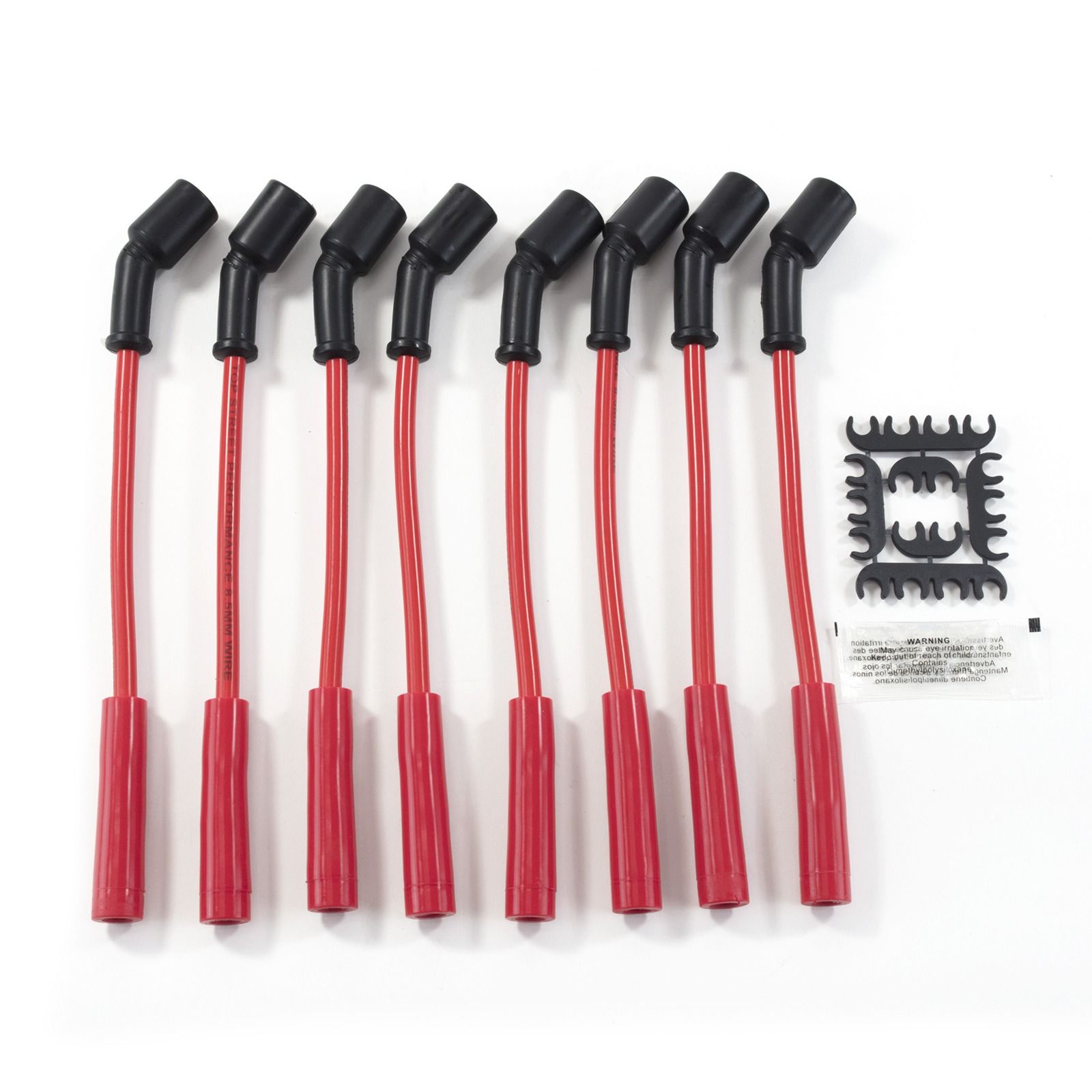 TSP GM LS Truck Ignition Wires; 8.5mm Red; Straight Plug Boots