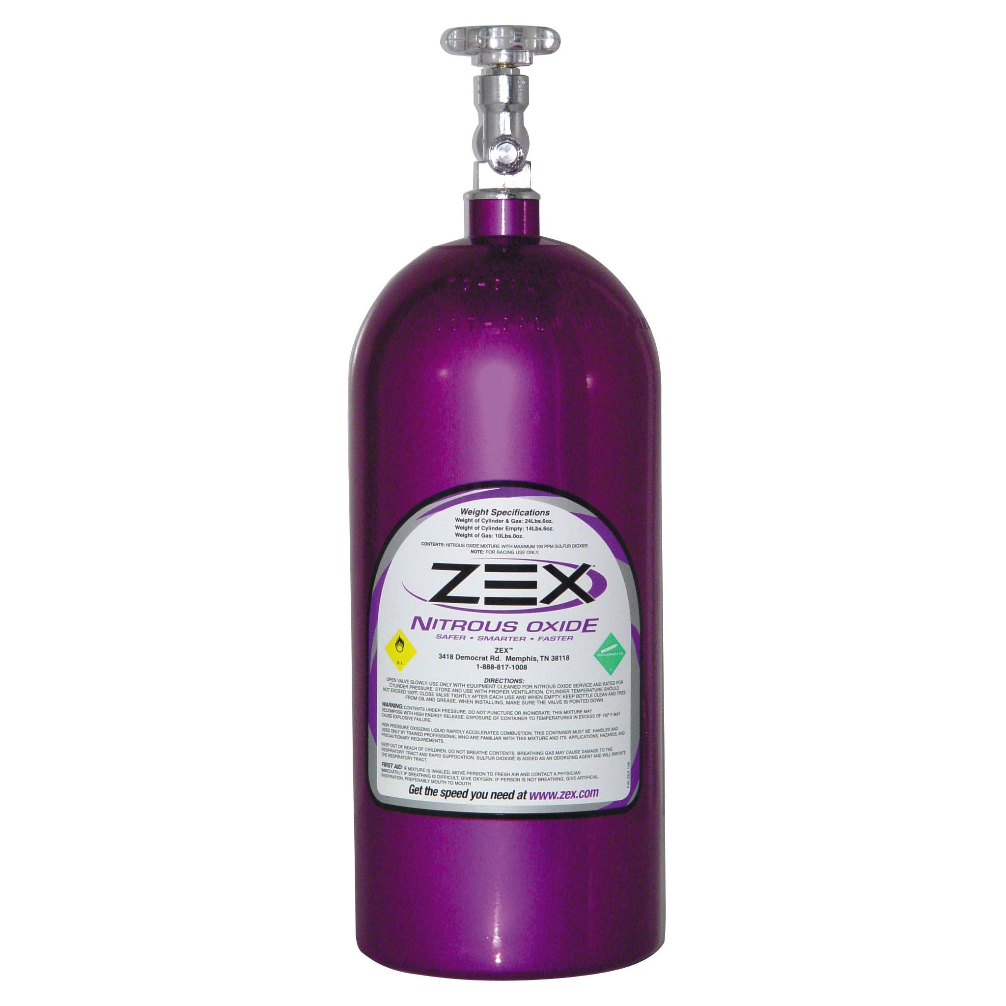 Purple 10 lb Nitrous Oxide Bottle