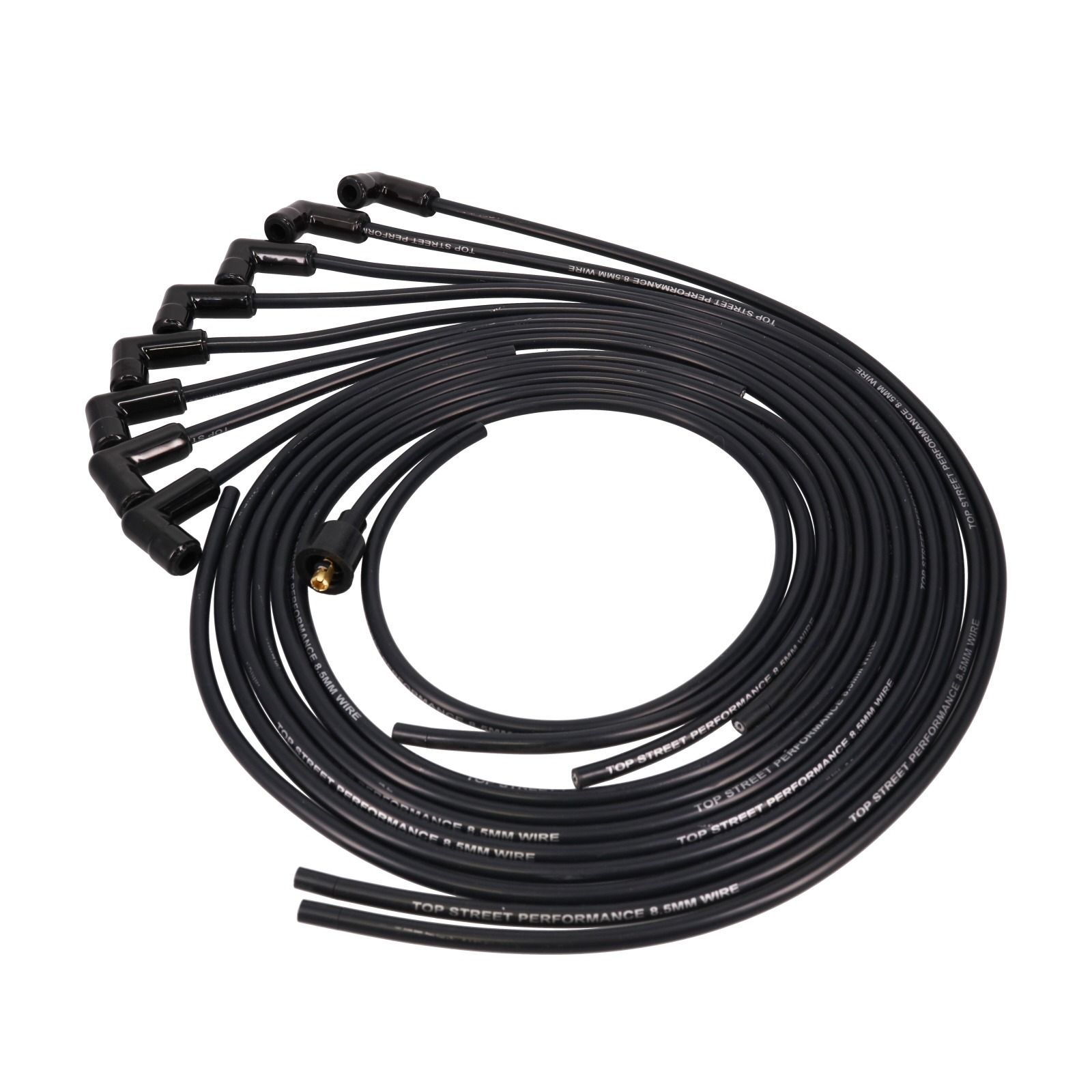 TSP Universal Ignition Wires; 8.5mm Black; 90 Deg. CeramicPlug Boots