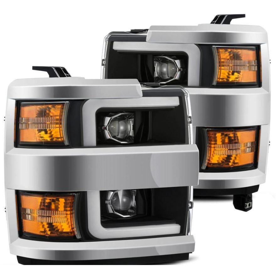 AlphaRex- 15-19 Chevrolet Silverado 2500HD/3500HD LED Headlights Black