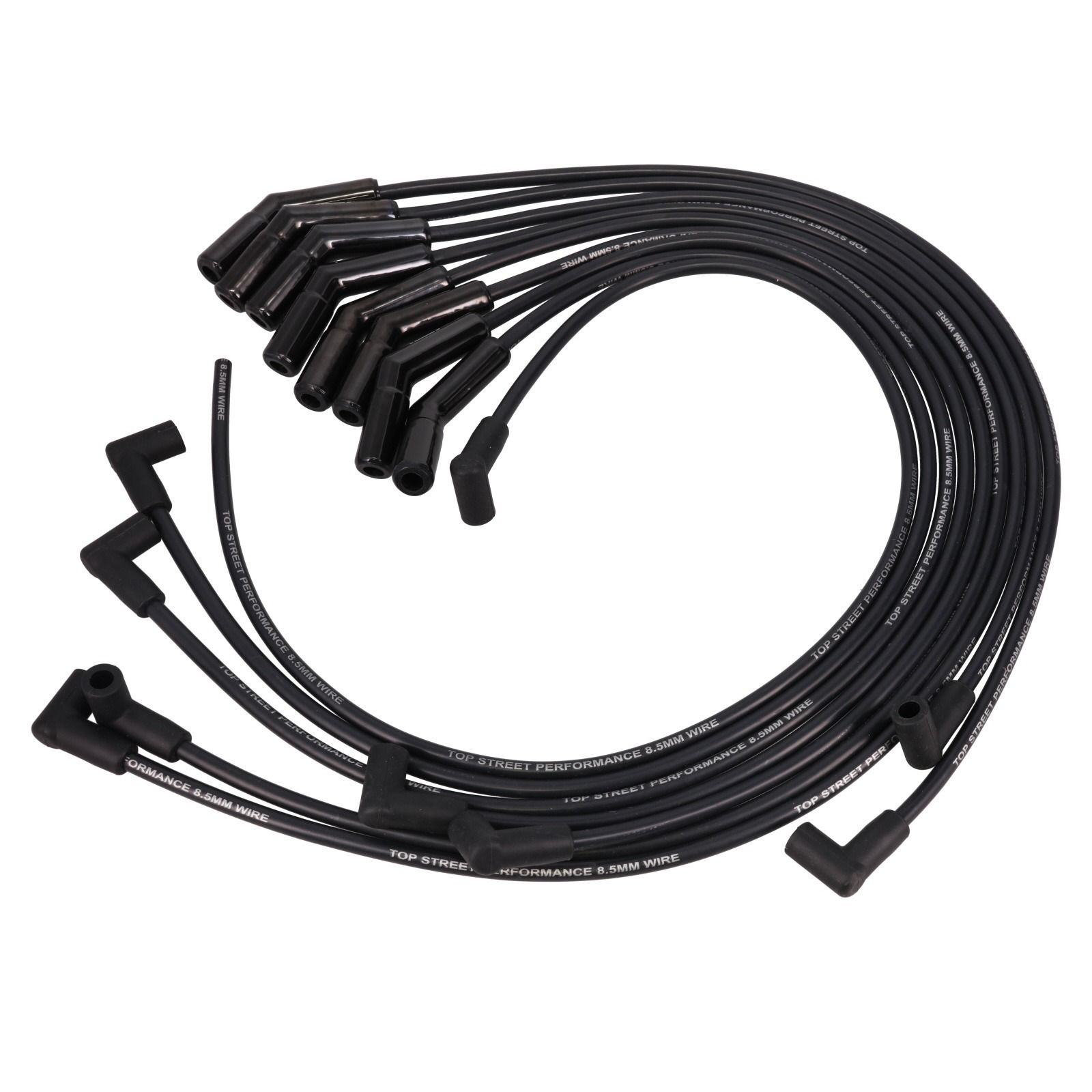 Ford Small Block Wires; 8.5mm Black; 135 Deg. Plug Boots