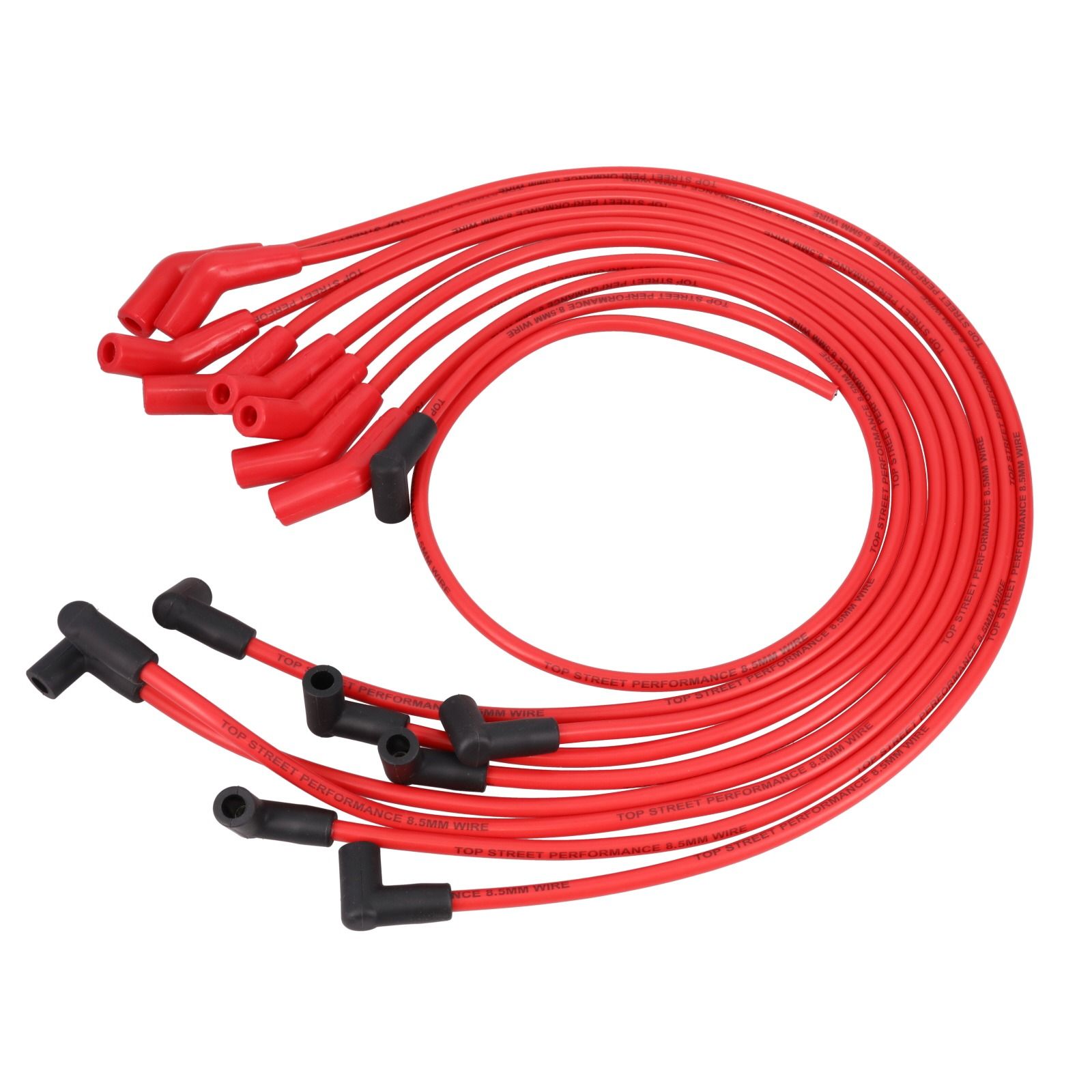 Ford Big Block Wires; 8.5mm Red; 180 Deg. Plug Boots
