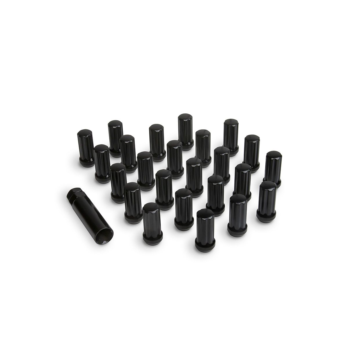 ICON ALLOYS LUG NUT KIT BLACK - 14 X 1.5 / 24 COUNT W/ KEY