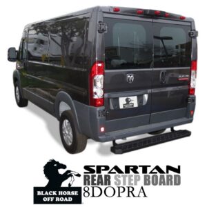 Black Horse Off Road Spartan Rear Step Board Black Steel 8DOPRA