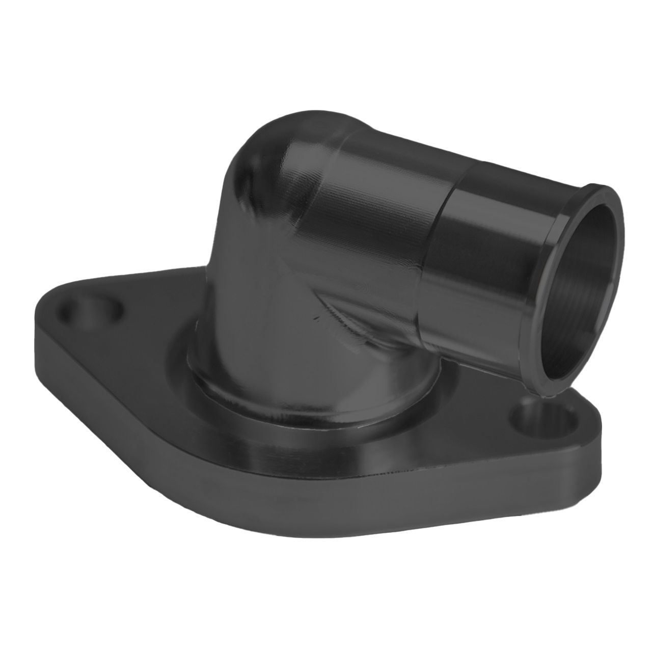 Water Neck, Chevy, LS Engine, 90 Degree, Two Piece, Billet, Black