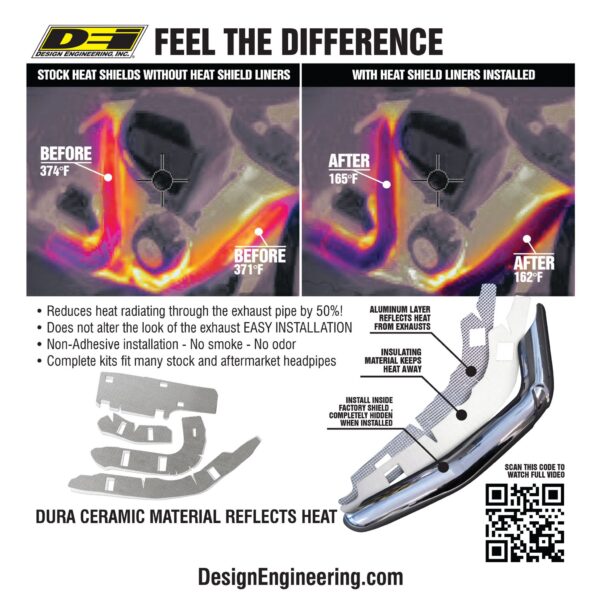 DEI 901027 Heat Shield Liner '09-'16 HD Touring, S&S Cycle Power Tune Duals