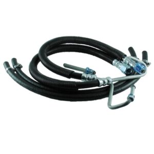 Borgeson - Power Steering Hose Kit - P/N: 925117 - Dodge Power Steering Hose Kit, OEM Style Rubber, 1997-2002 Diesel with Hydro-Boost Brakes. Includes all pressure and return hoses for both the power steering and Hydro-Boost brake system.