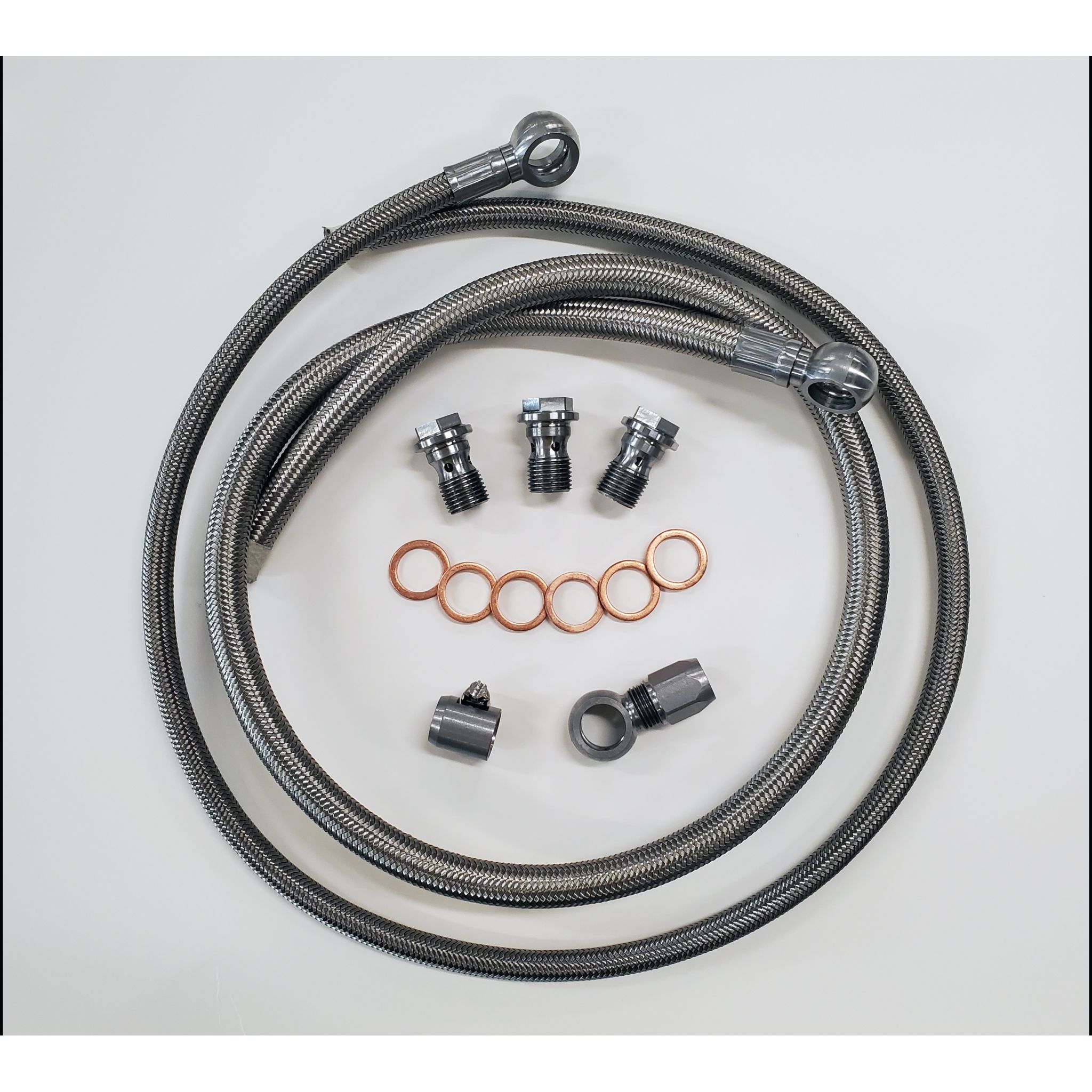 Borgeson - Power Steering Hose Kit - P/N: 925130 - 2 Piece braided stainless steel power steering hose kit. Connects GM power steering pumps to Borgeson 800110, 800111, 800114, 800115, 800117, 800126, 800127 and 800131.