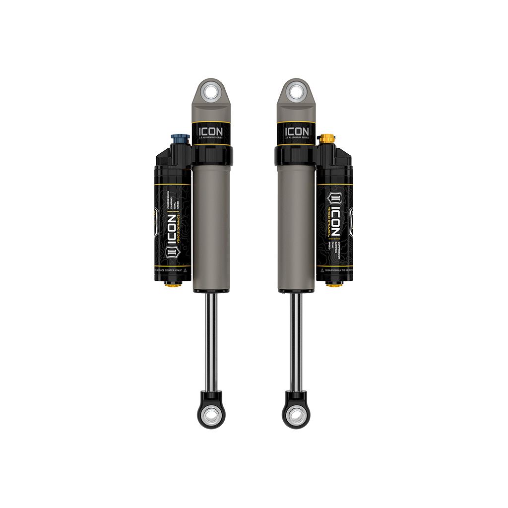 ICON 2009-2024 Ford F-150/2004-2008 Ford F-150 4WD, 0-1" Lift, Rear, V.S. 2.5 Aluminum Series Shock Absorbers, Piggyback Reservoir w/ CDXS, Pair