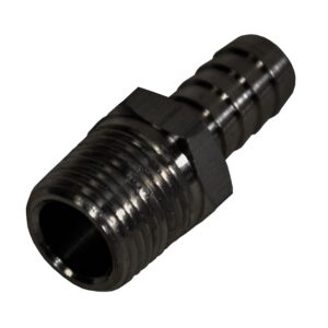 Straight Hose Barb Fitting, 1/2" NPT Male x 1/2" Barb, Each