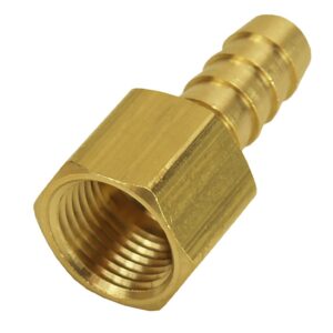 Straight Hose Barb Fitting, 3/8" NPT Female x 3/8" Barb, Each