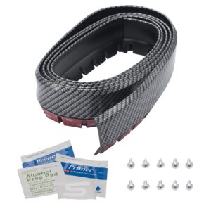 TYPE S 98 in. Universal front bumper rubber lip kit w/ adhesive, screws, CarbonFBR