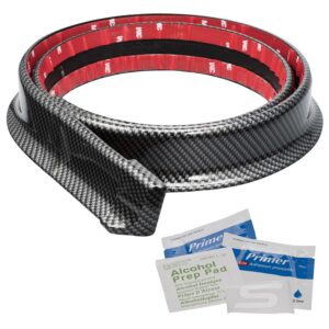 TYPE S 98 in. Universal trim-to-fit rear rubber spoiler kit w/ adhesive, CarbonFBR