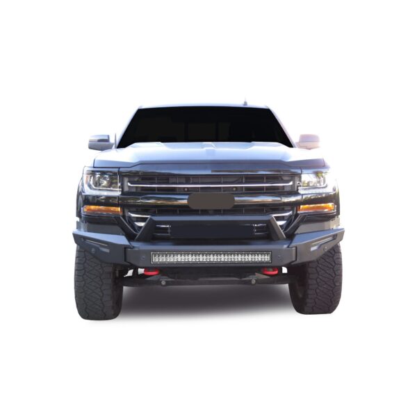 Black Horse Off Road Armour II Heavy Duty Modular Front Bumper Kit Matte Black Steel AFB-SI17-K2