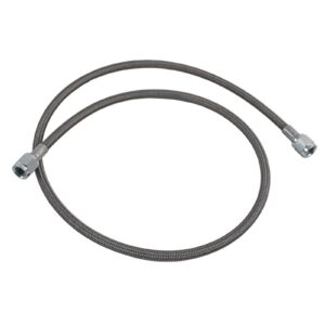 Stainless Steel Braided Line: Double -4 AN: Female: 18 in.: Rigid End