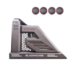 Black Horse Off Road Armour II Roll Bar Kit Black Steel AR2-01B-PLFR