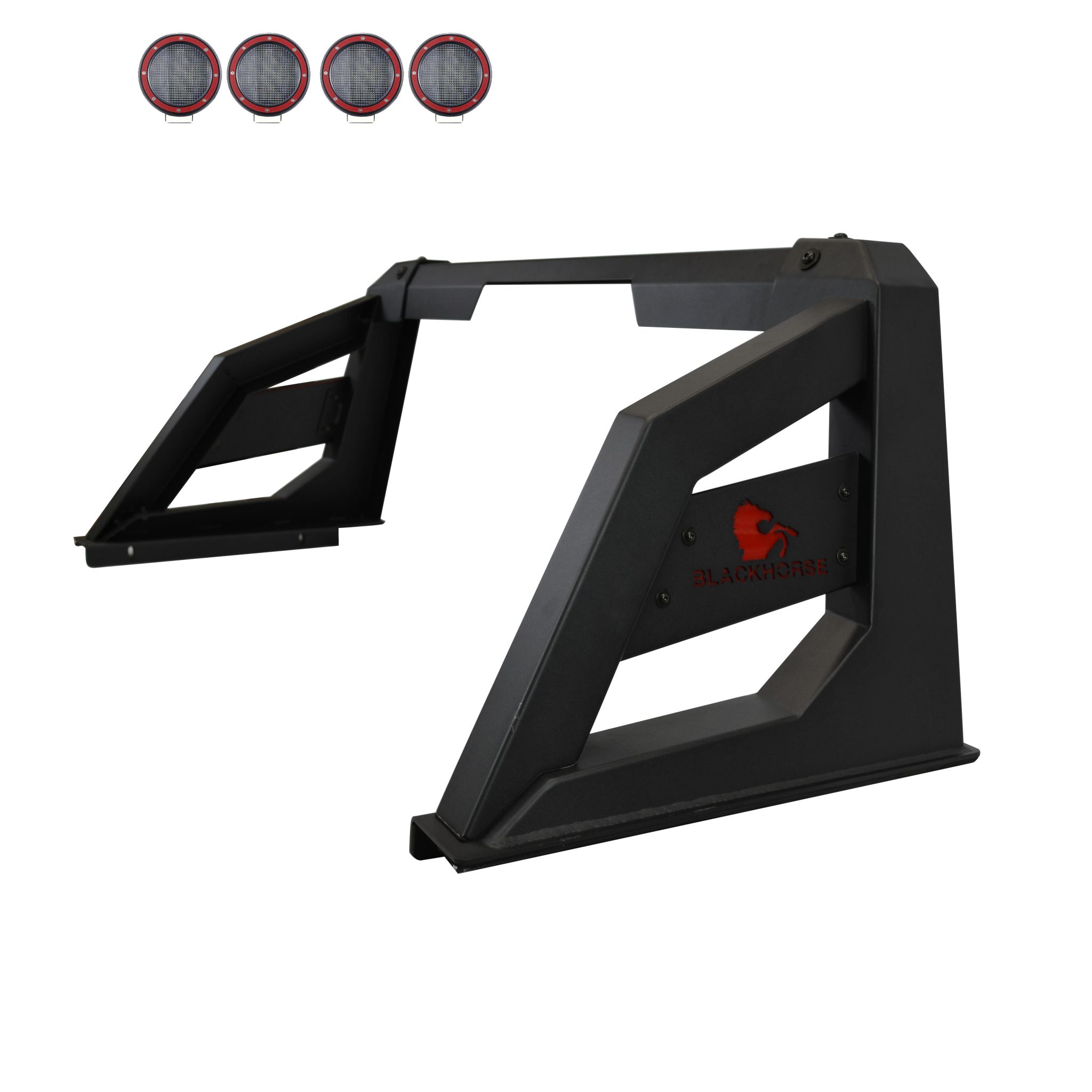 Black Horse Off Road Armour Roll Bar Kit Matte Black Steel ARB-NIFRB-PLFR