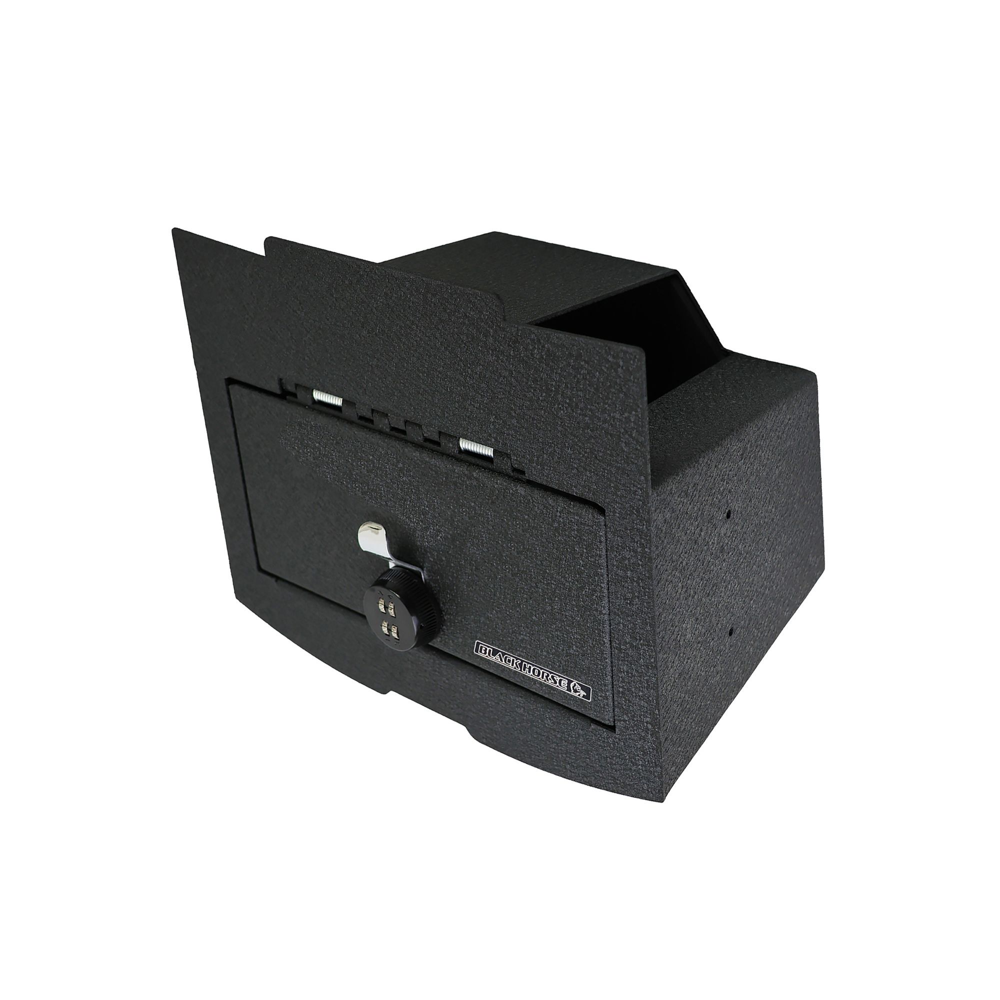 Black Horse Off Road Center Console Safe Black Steel ASDR01