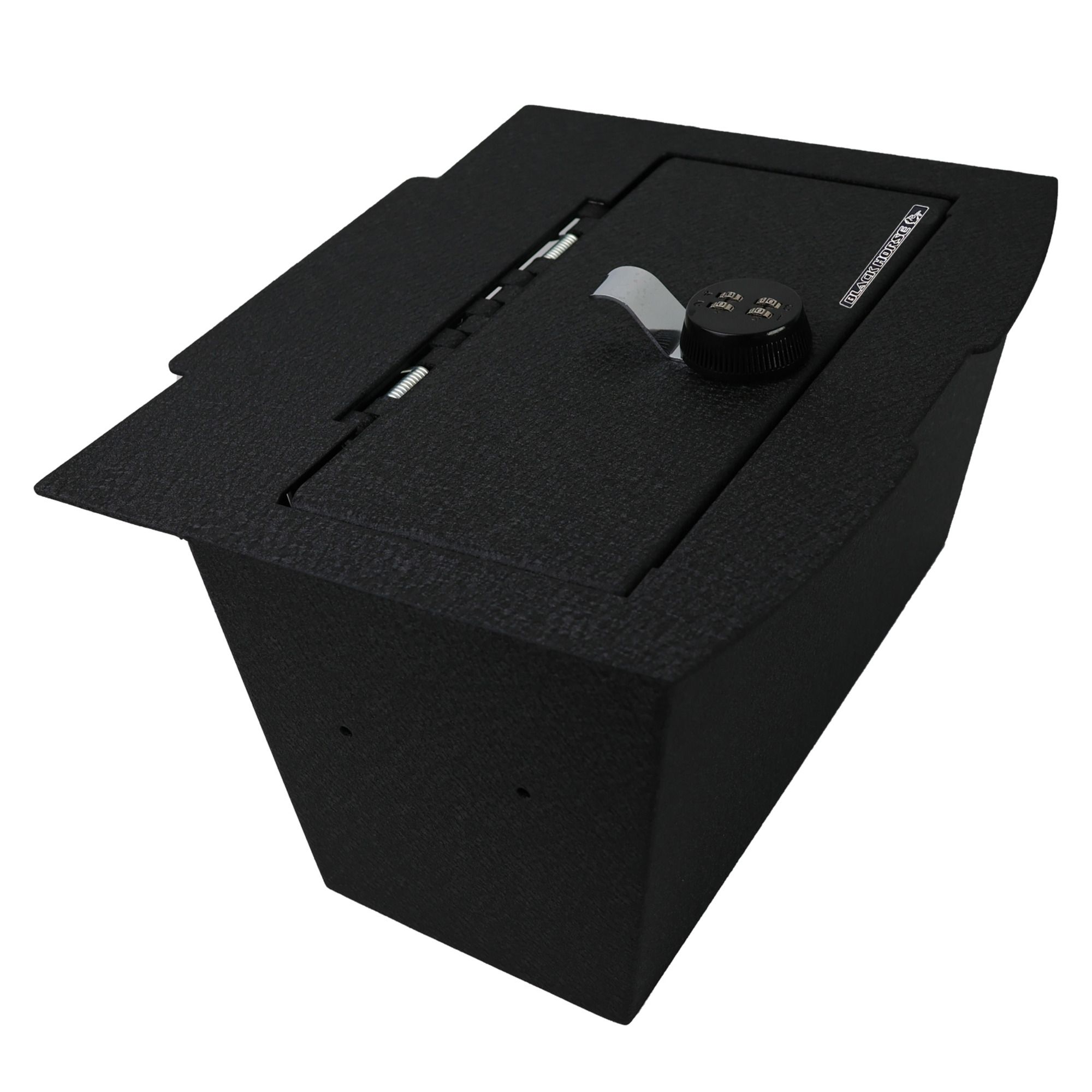Black Horse Off Road Center Console Safe Black Steel ASDR03