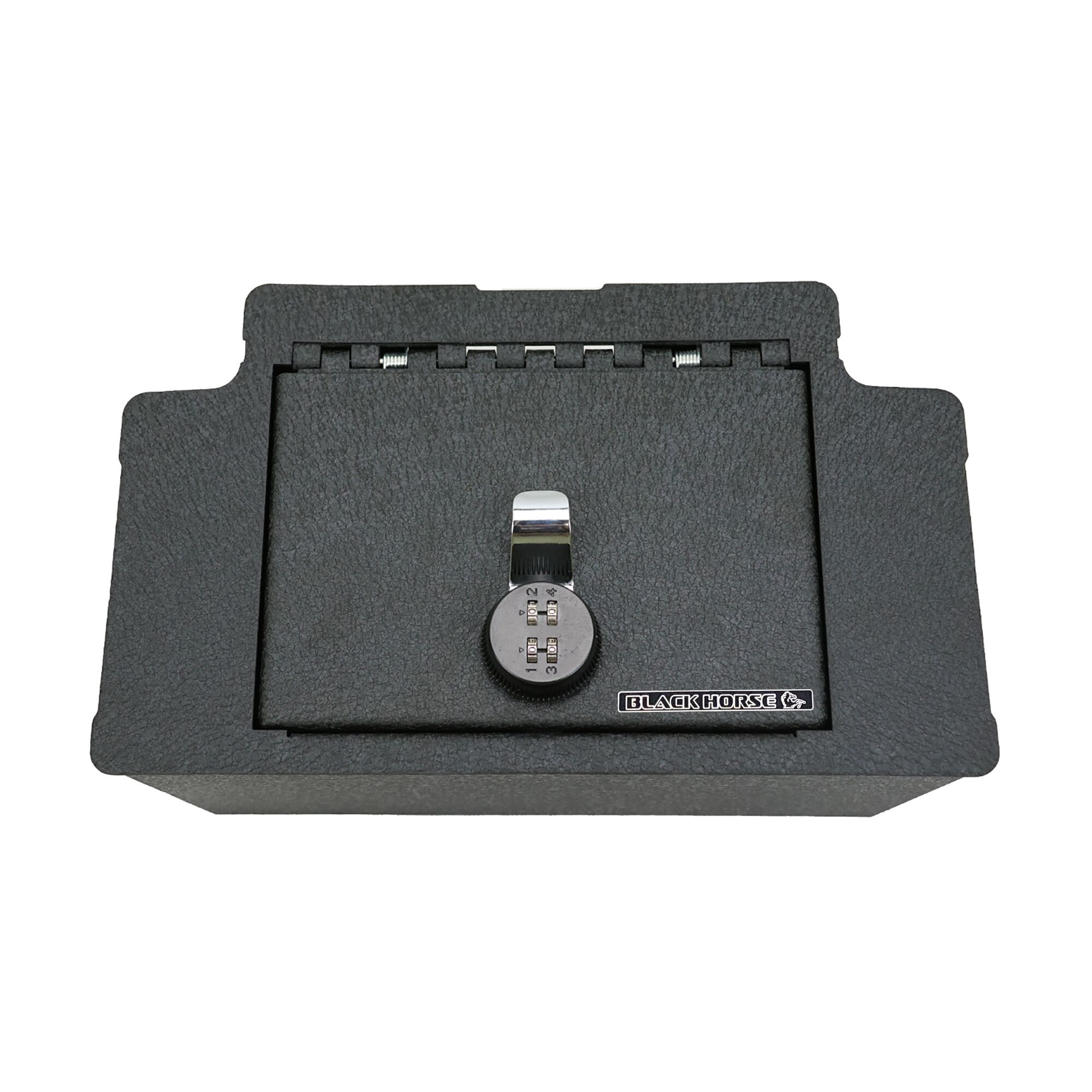 Black Horse Off Road Center Console Safe Black Steel ASGM02