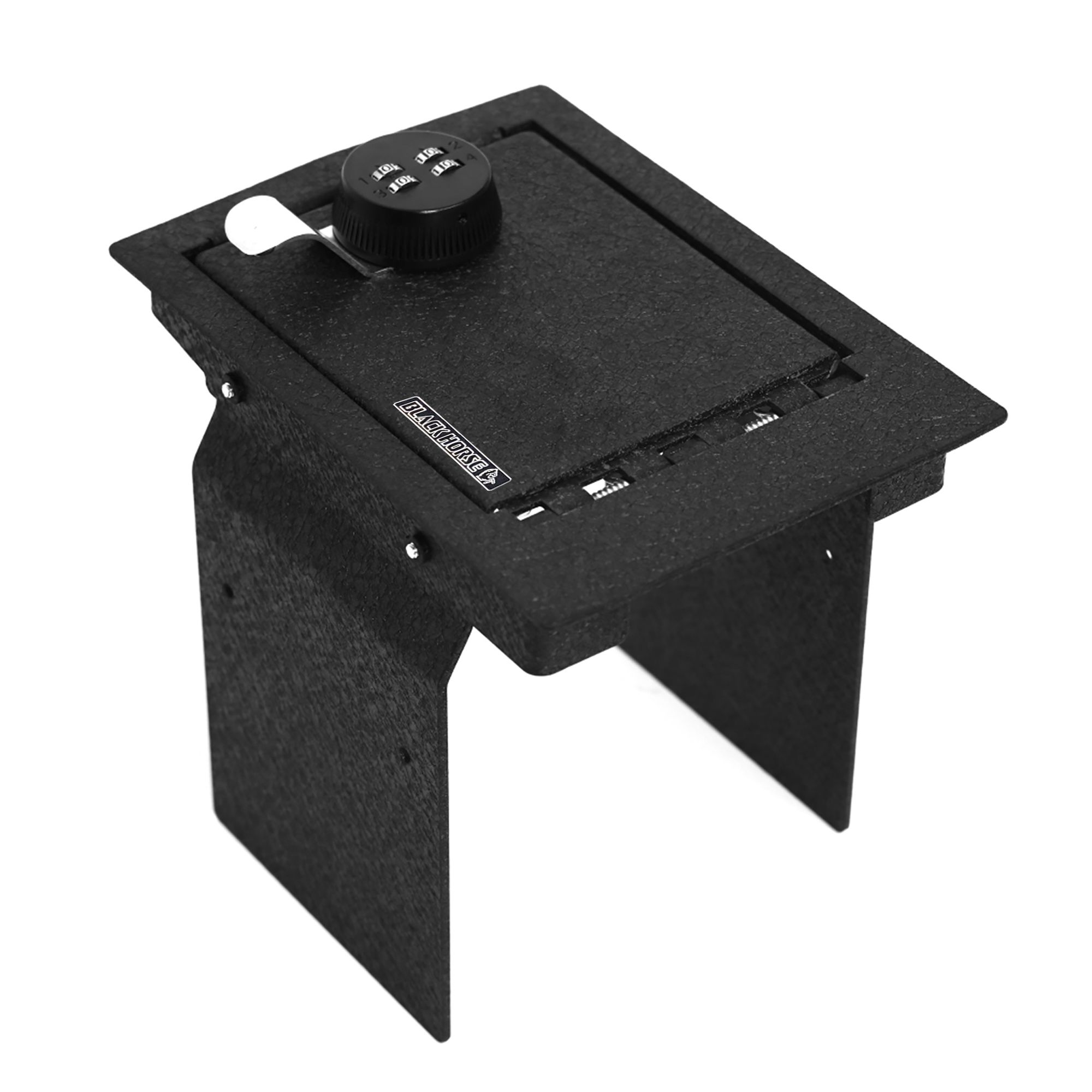 Black Horse Off Road Center Console Safe Black Steel ASSF01