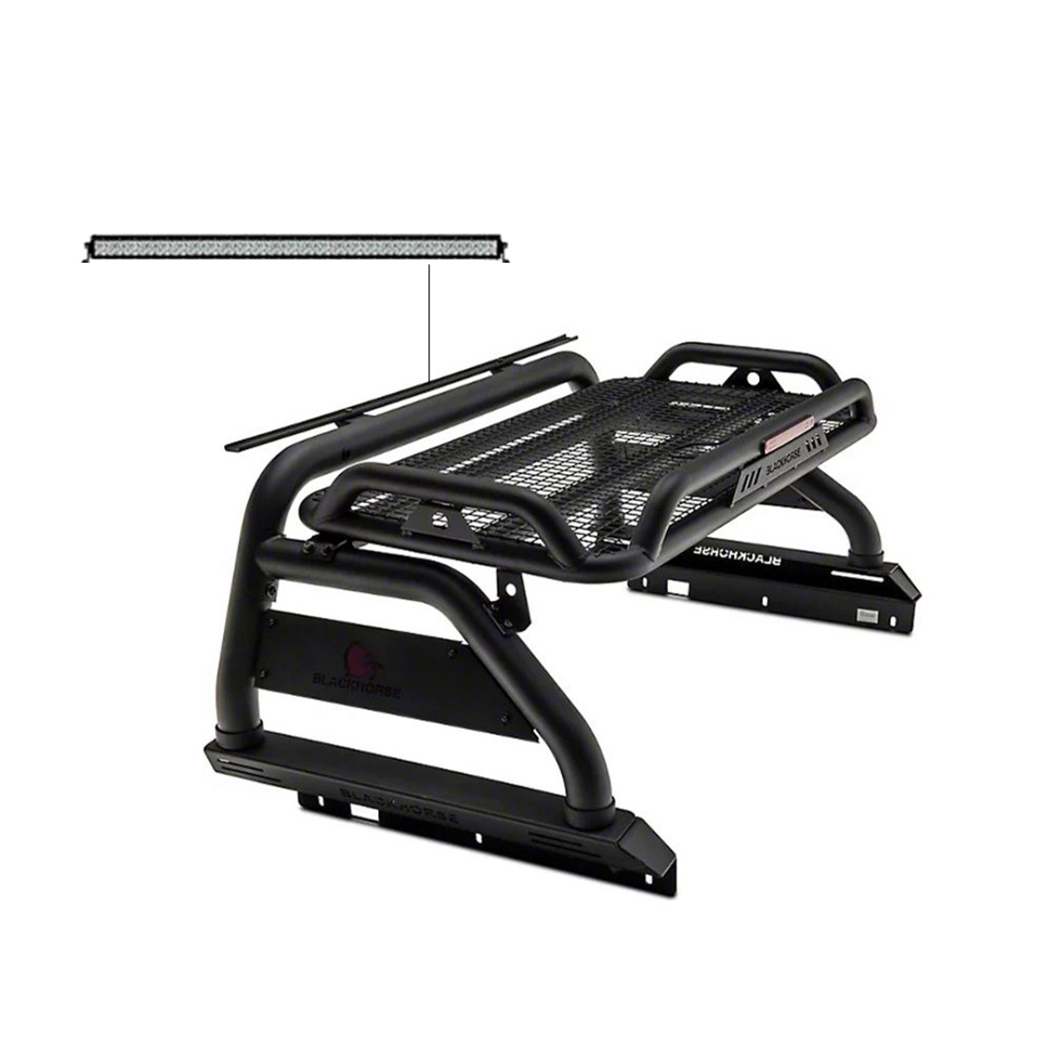 Black Horse Off Road Atlas Roll Bar Kit Black Steel ATRB7BK-KIT