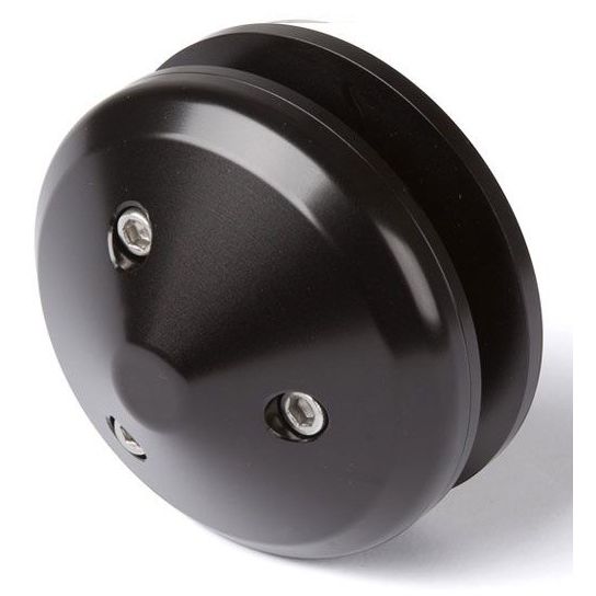 Universal Single Groove Alternator Pulley w/ Cap - Black (3.188")