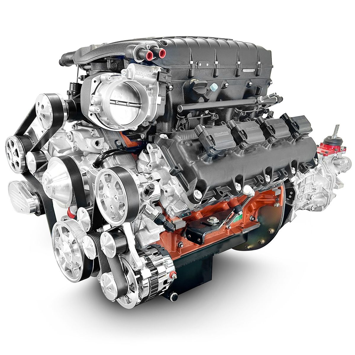 BluePrint Engines Chrysler Hemi Compatible 426 C.I. Standard Edition - T56 Manual Transmission - Polished Pulley Kit - Supercharged