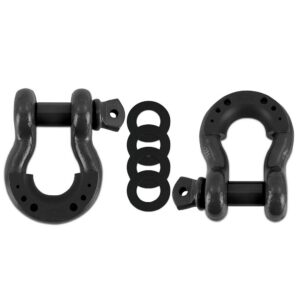 3/4" Steel D-Ring Shackle Set, 2 Pieces, Gunmetal