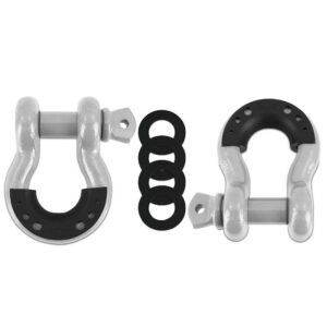 3/4" Steel D-Ring Shackle Set, 2 Pieces, Gray