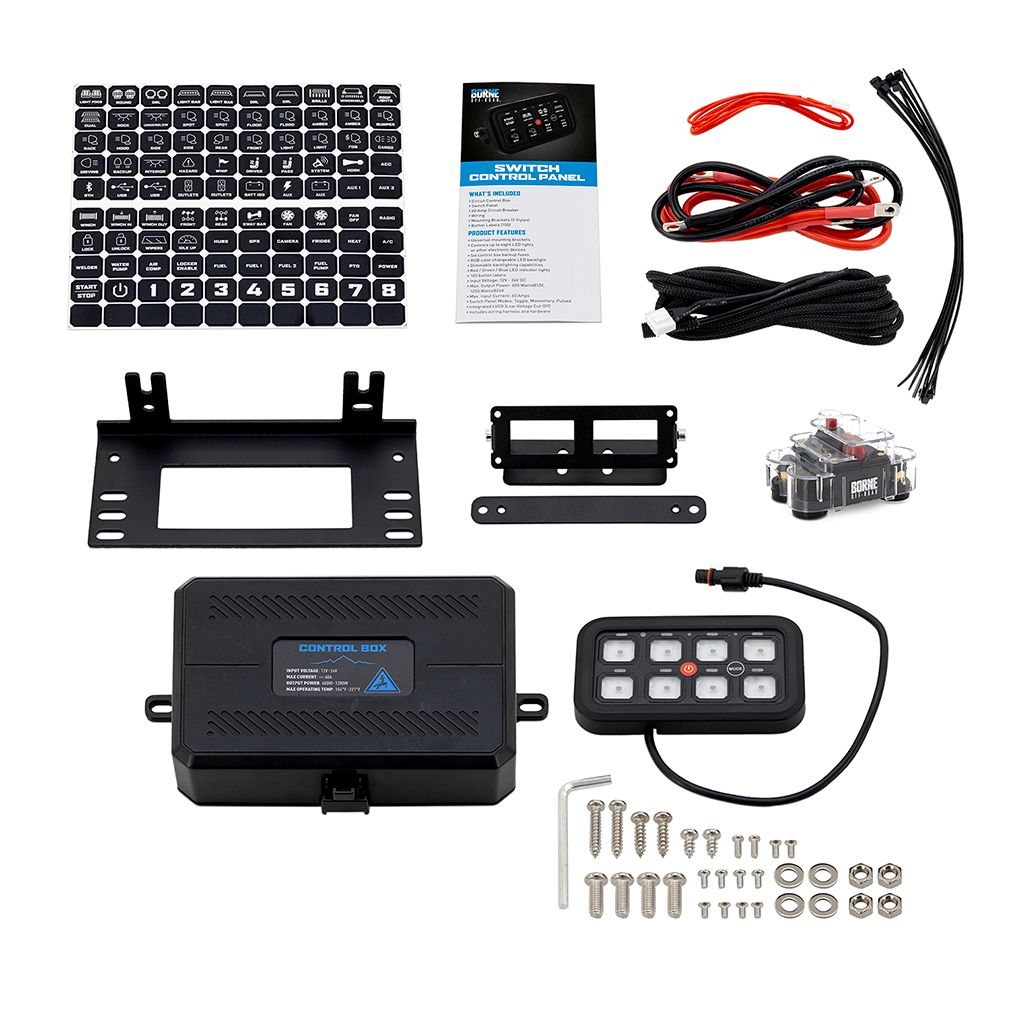 Borne Off-Road 8-Gang Switch Panel
