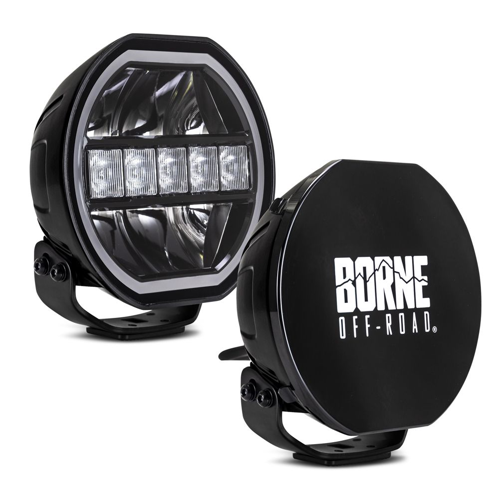 Borne Off-Road Light Pair, 7" Round