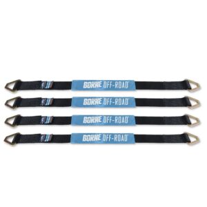 Borne Off-Road Vehicle Ratchet Tie-Down Kit, Black