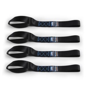 Borne Off-Road Heavy-Duty Ratchet Tie-Down Kit (4-pack), Black