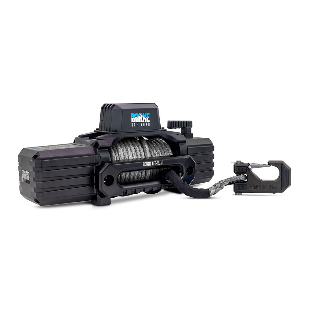 Borne Off-Road 12K Winch, Grey Synthetic Rope