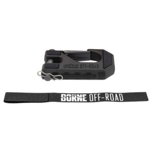 Borne Off-Road, Winch Hook & Hand Tether, Black