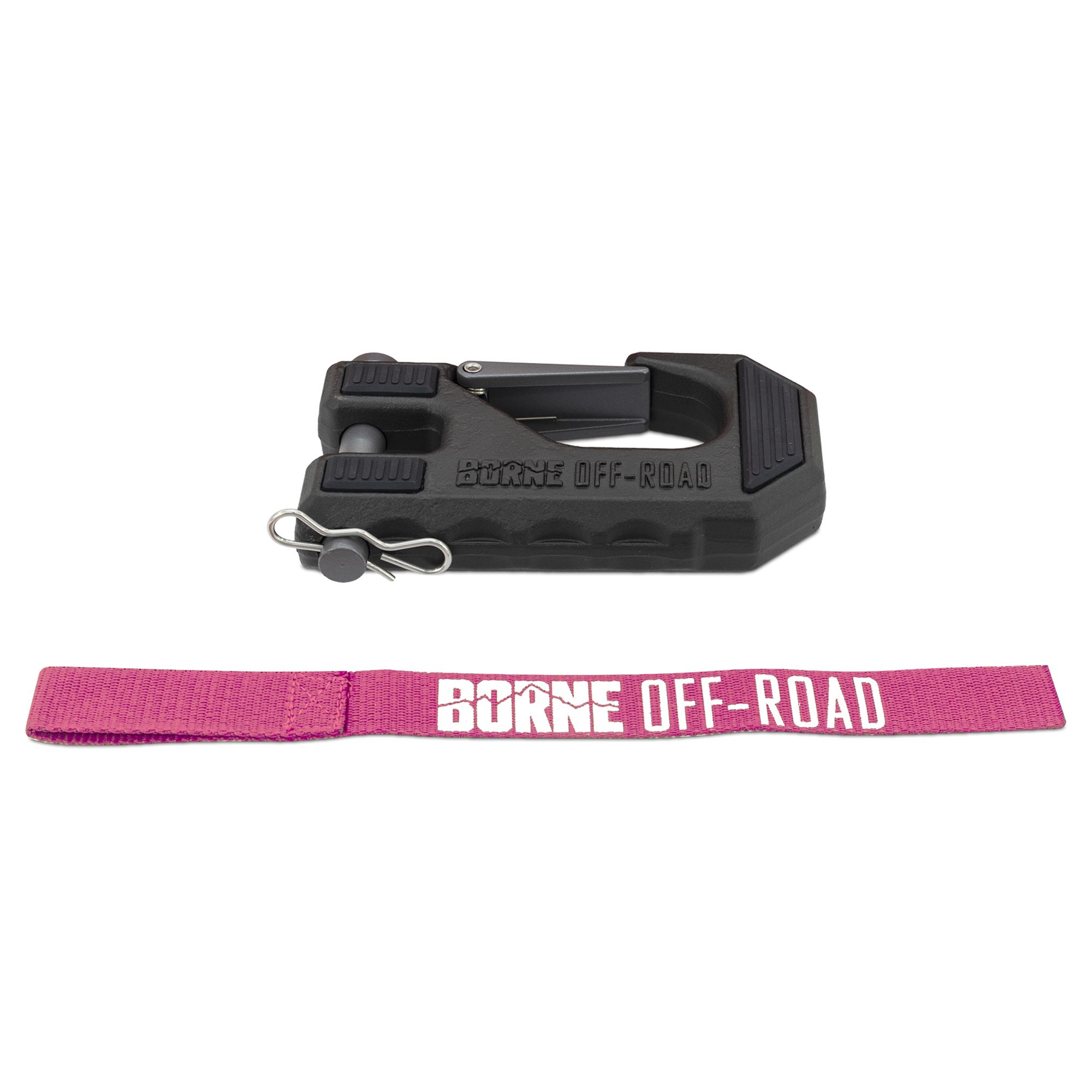 Borne Off-Road, Winch Hook & Hand Tether, Pink