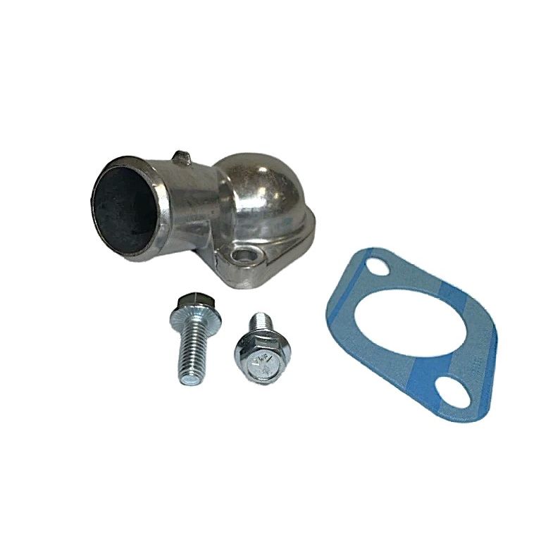 THERMOSTAT HOUSING ANGLE FOR GM - FOR SBC & BBC - ALUMINUM