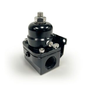 EFI BILLET ALUMINUM FUEL PRESSURE BYPASS REGULATOR - -10AN ORB - 40-75 PSI - BLACK