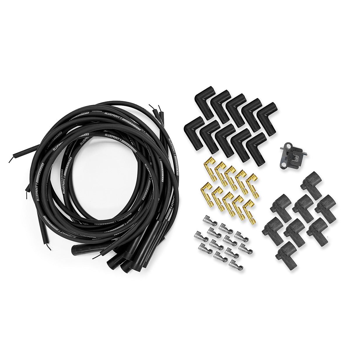 8mm SPARK PLUG WIRE SET - 180 DEGREE BOOTS - SMALL BLOCK MOPAR AND FORD